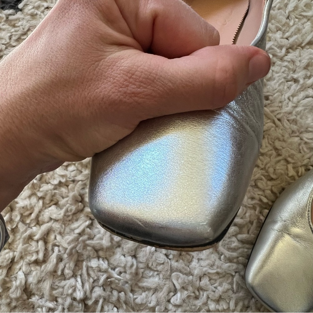 J. Crew Silver Leather Mary Janes - Picture 8 of 14